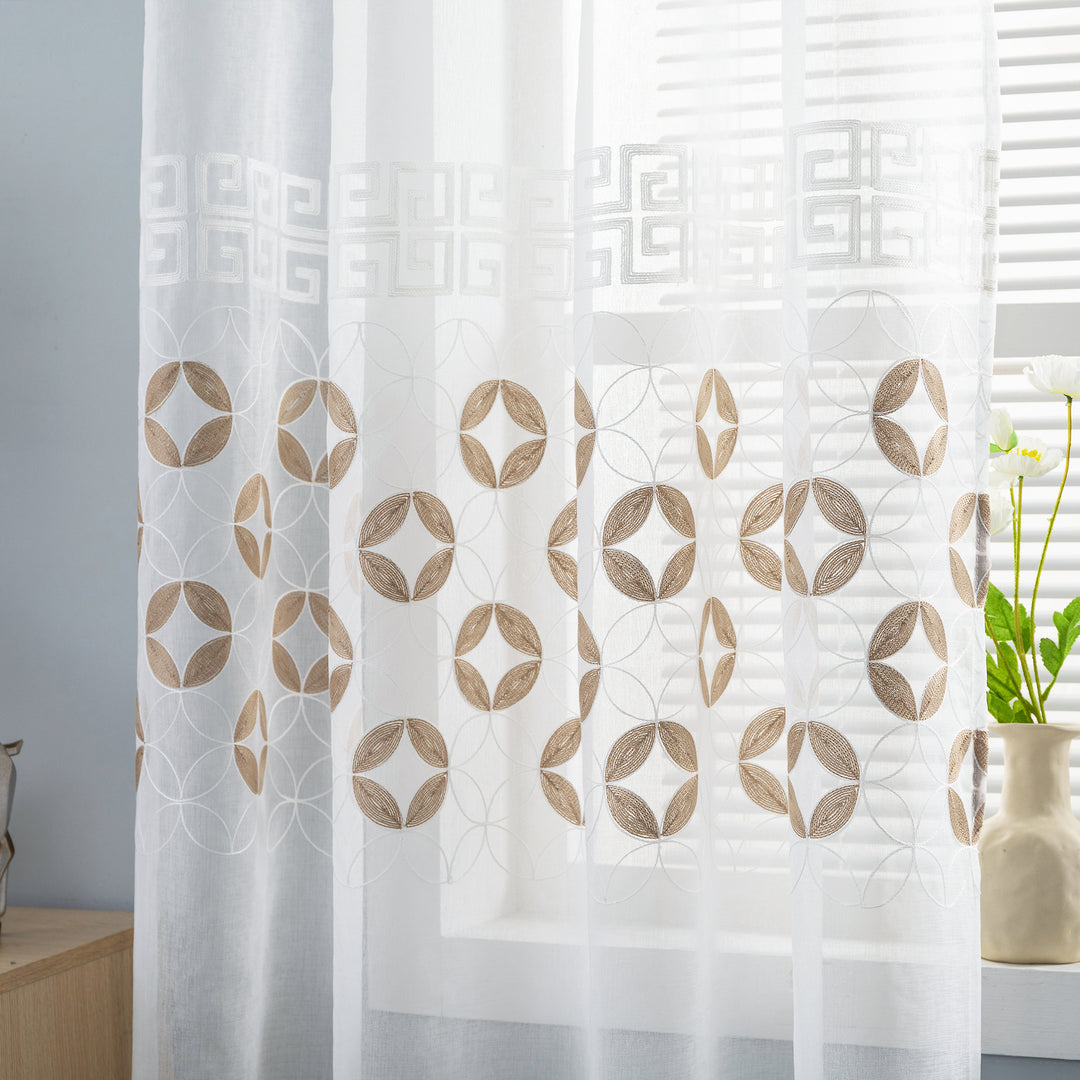 TENDA FILTRANTE MOTIVO CONIO 1 PANNELLO 140X280CM BEIGE