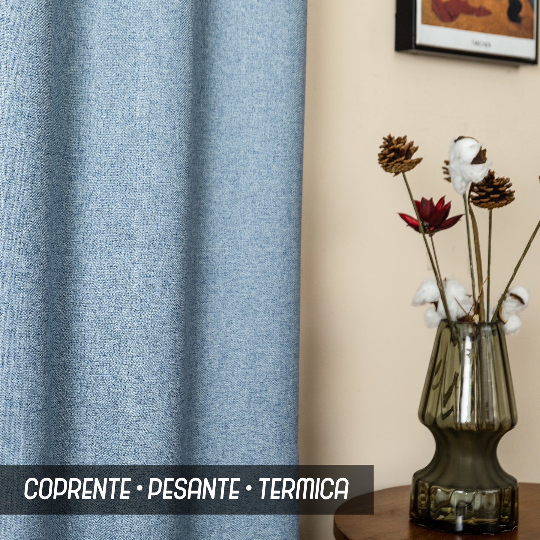 COPPIA TENDE SEMI OSCURANTI IN SIMIL LINO TRAMA SPIGATA 2X70X235CM MAR –  Girasole Home