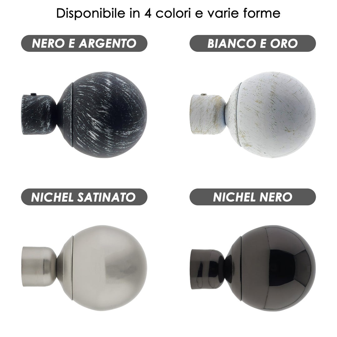 TERMINALE PALLA NEW 2PZ BIANCO E ORO