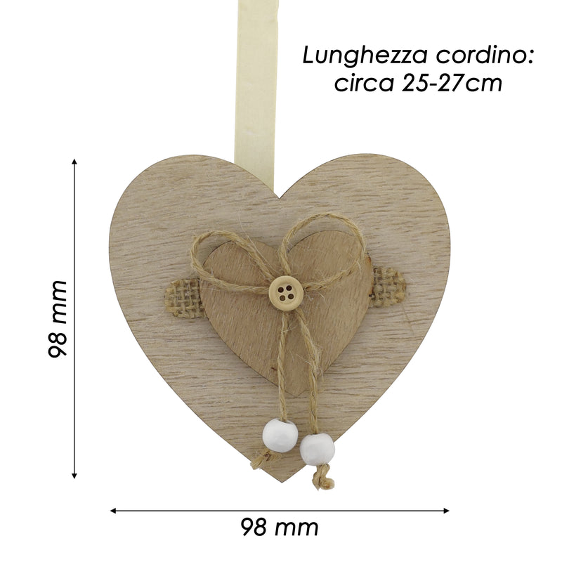 FERMATENDA IN LEGNO CUORE 1PZ