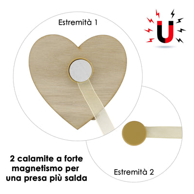 FERMATENDA IN LEGNO CUORE 1PZ