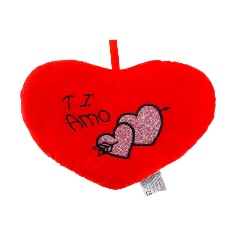 PELUCHE CUORE ROSSO TI AMO 23CM