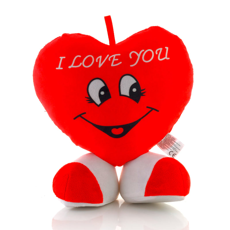 PELUCHE CUORE SORRISO I LOVE YOU 28CM