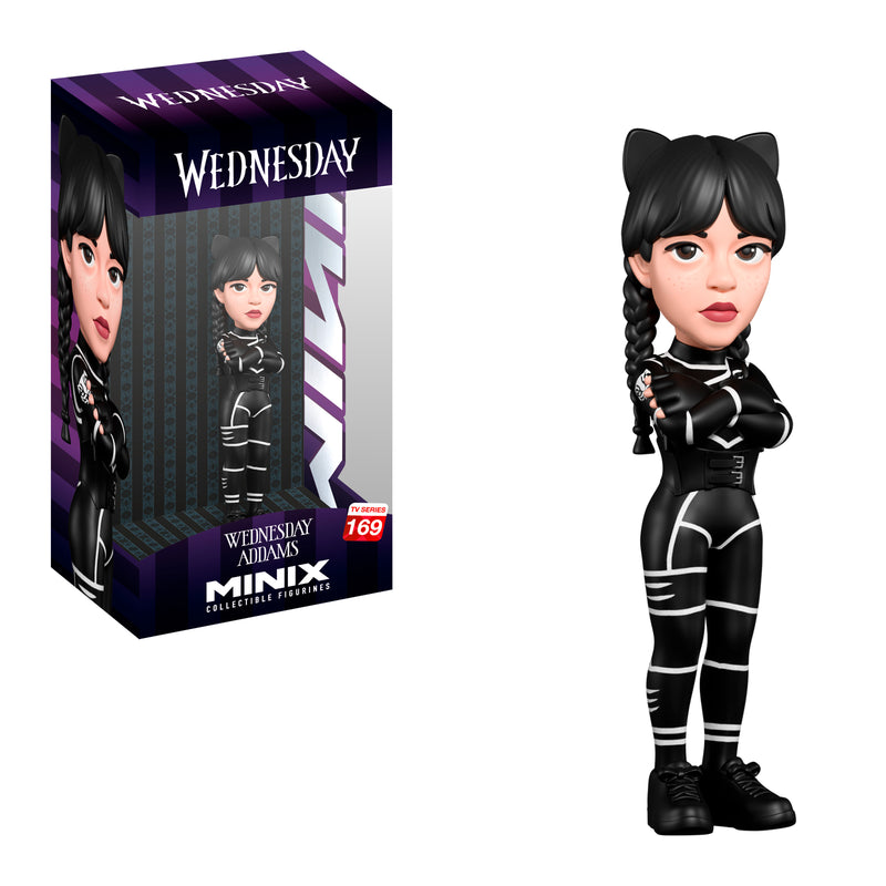 MINIX COLLECTIBLE FIGURINES - WEDNESDAY ADDAMS CAT SUIT