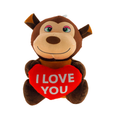 PELUCHE GORILLA CON CUORE I LOVE YOU 18CM