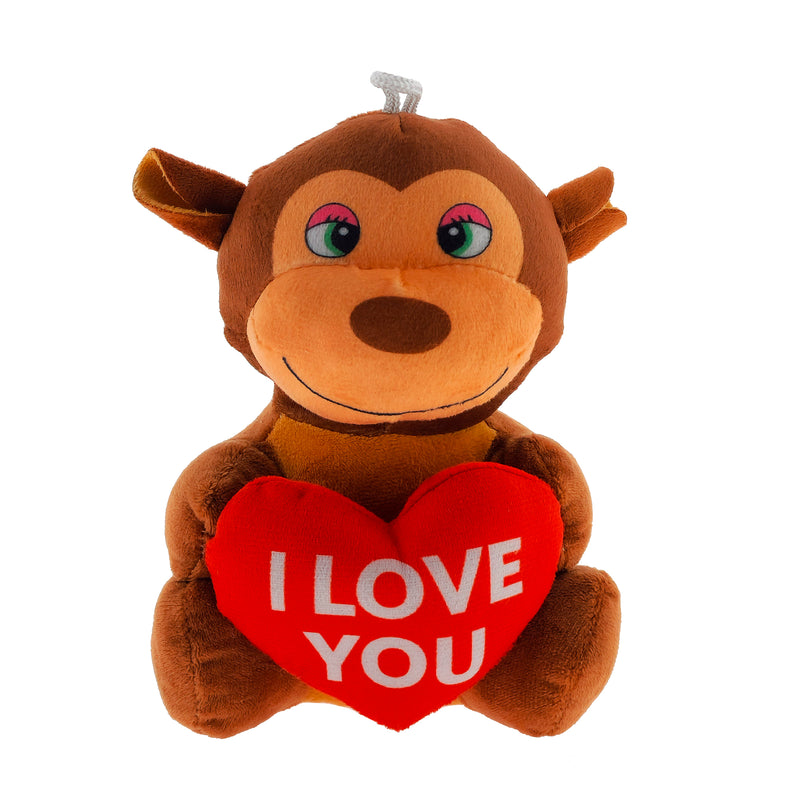 PELUCHE GORILLA CON CUORE I LOVE YOU 18CM