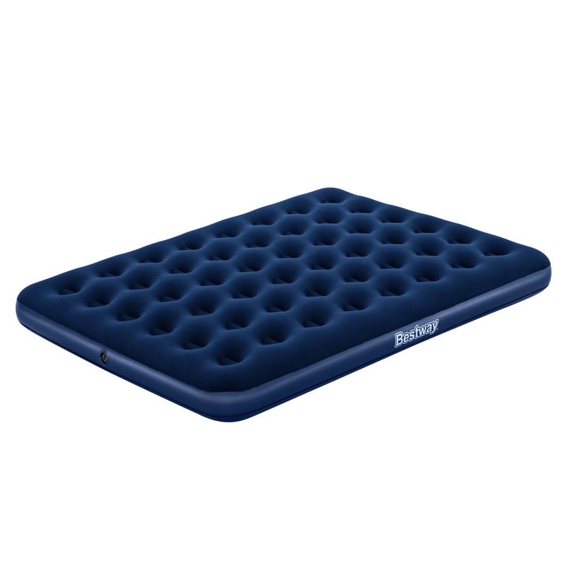 BW67003 AIRBED PVC BLU FLOCCATO MATRIMONIALE PLUS 203X152X22CM