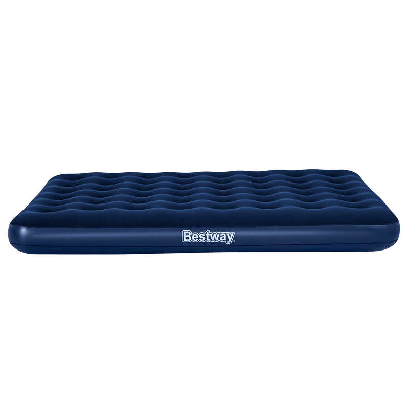 BW67003 AIRBED PVC BLU FLOCCATO MATRIMONIALE PLUS 203X152X22CM