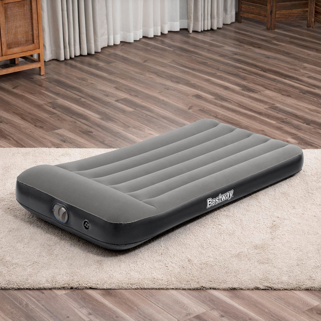 BW671BQ AIRBED TRITECH GRIGIO FLOCCATO SINGOLO CON POMPA INCORPORATA 188X99X30CM