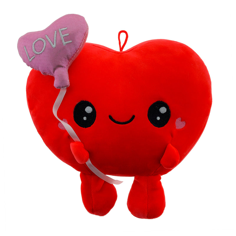 PELUCHE CUORE CON CUORICINO ROSA 23CM