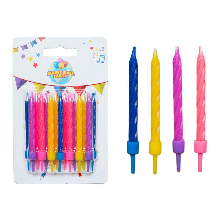 CANDELINE COMPLEANNO SPIRALATE 15PZ COLORATE