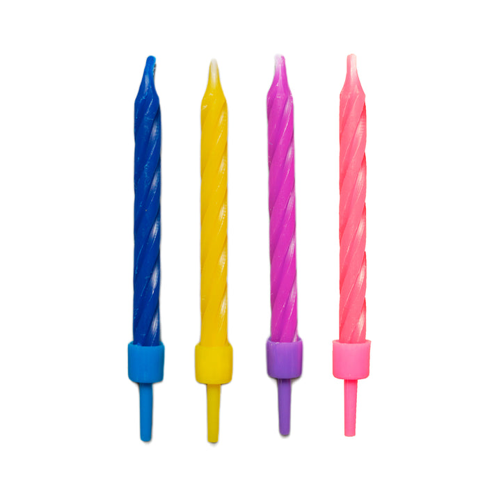 CANDELINE COMPLEANNO SPIRALATE 15PZ COLORATE