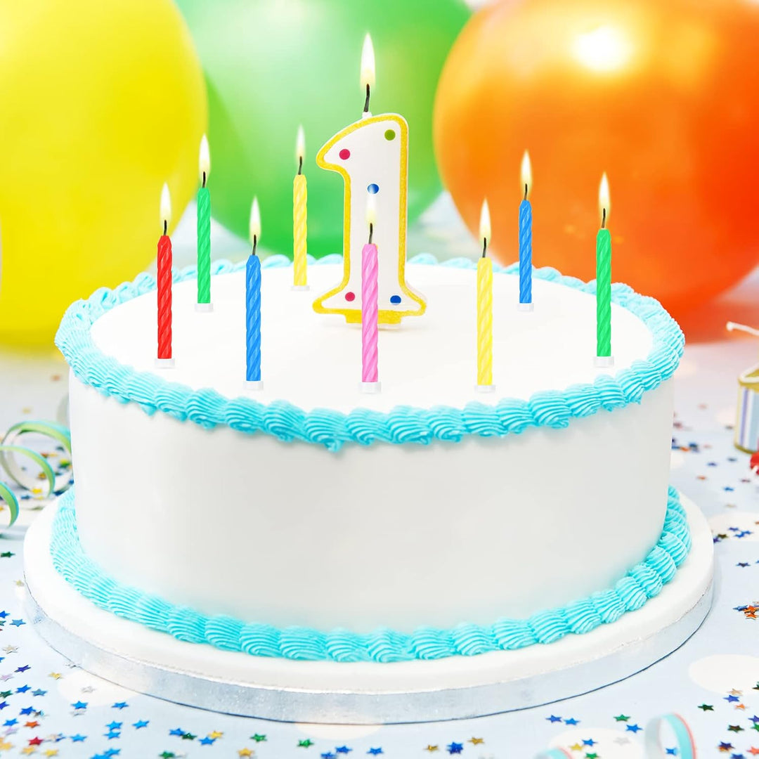CANDELINE COMPLEANNO SPIRALATE 15PZ BLU