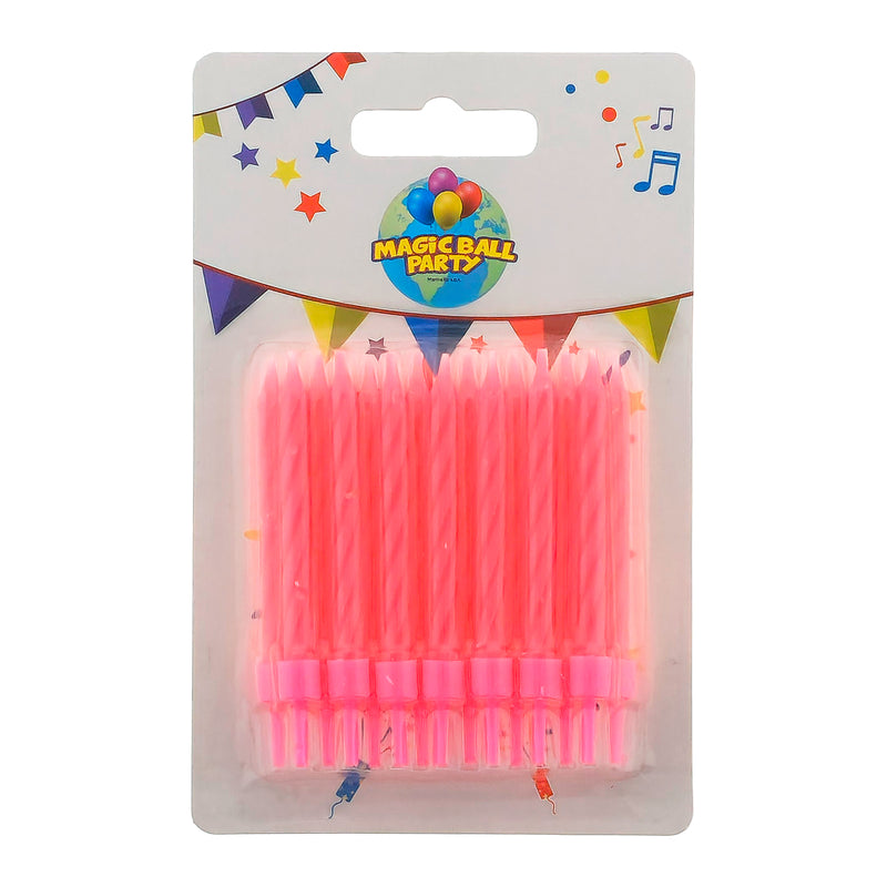 CANDELINE COMPLEANNO SPIRALATE 15PZ ROSA