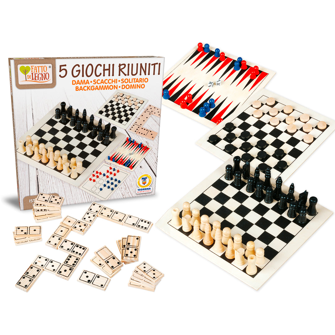 5 GIOCHI RIUNITI IN LEGNO