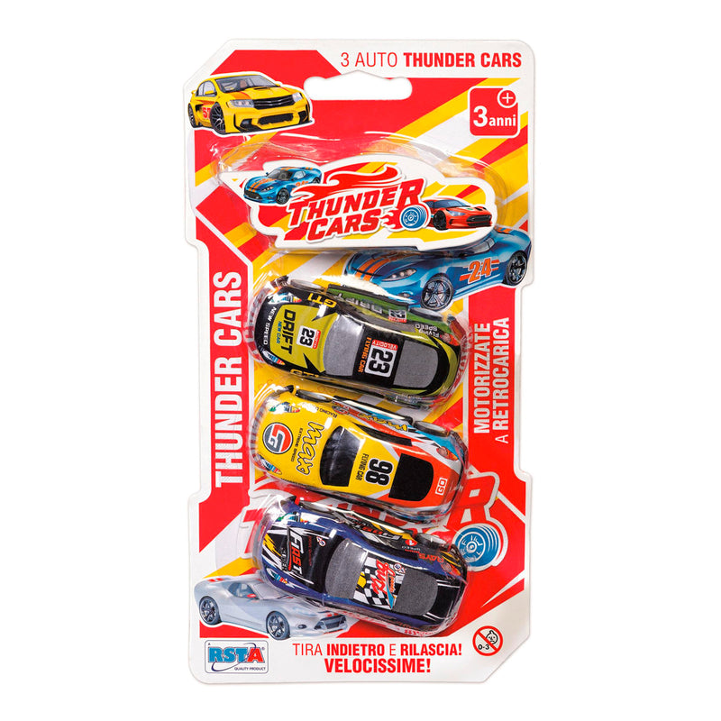 THUNDER CARS SET 3 AUTO DIE CAST A RETROCARICA