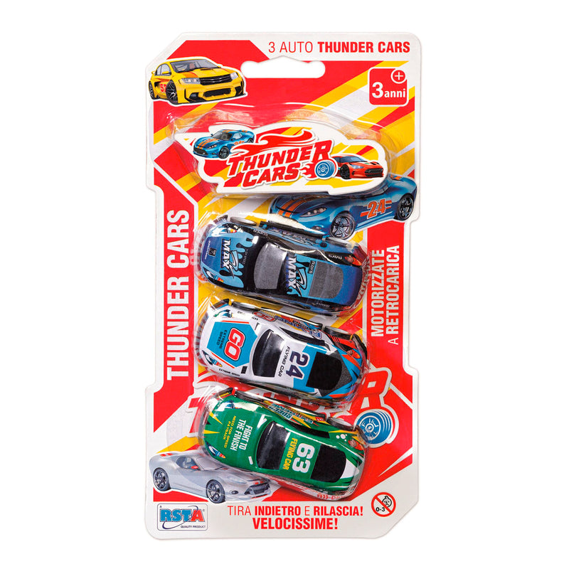 THUNDER CARS SET 3 AUTO DIE CAST A RETROCARICA