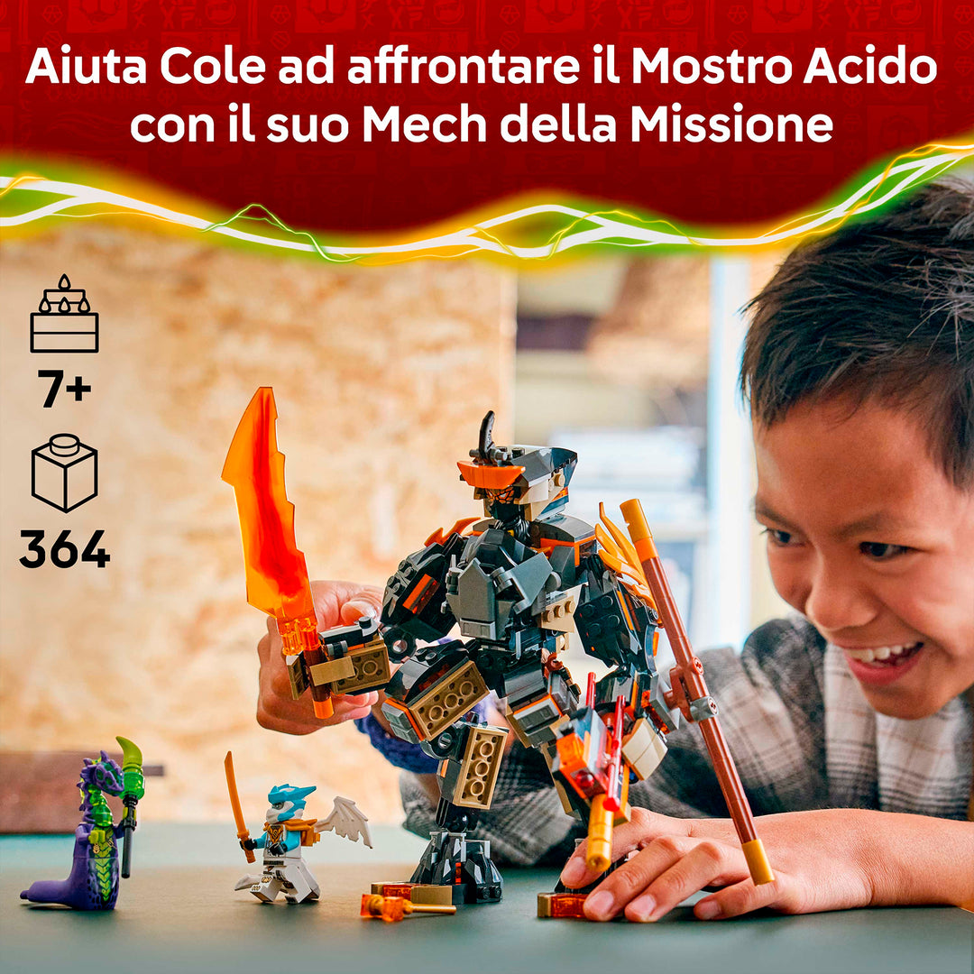 LEGO 71854 MECH DELLA MISSIONE DI COLE E DRAGO ZANE