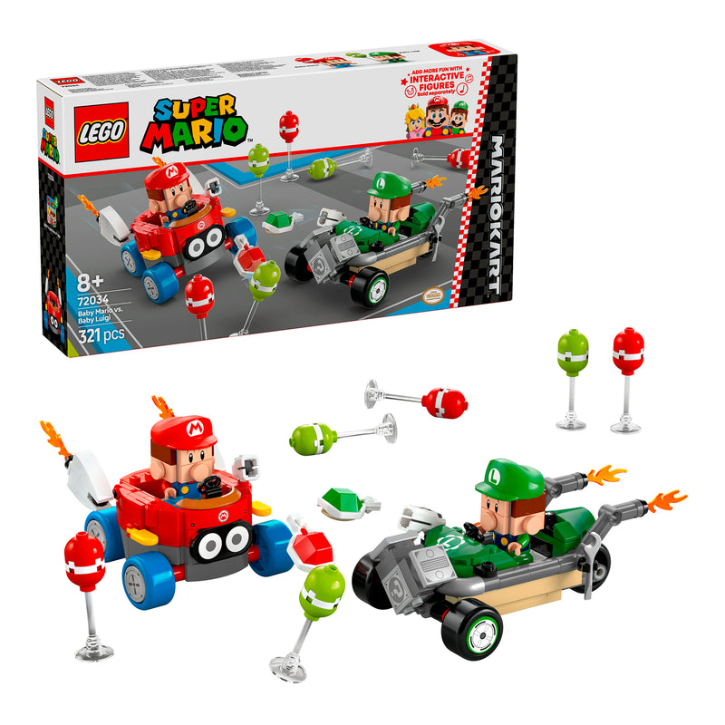 LEGO 72034 SUPER MARIO MARIO KART: BABY MARIO VS BABY LUIGI