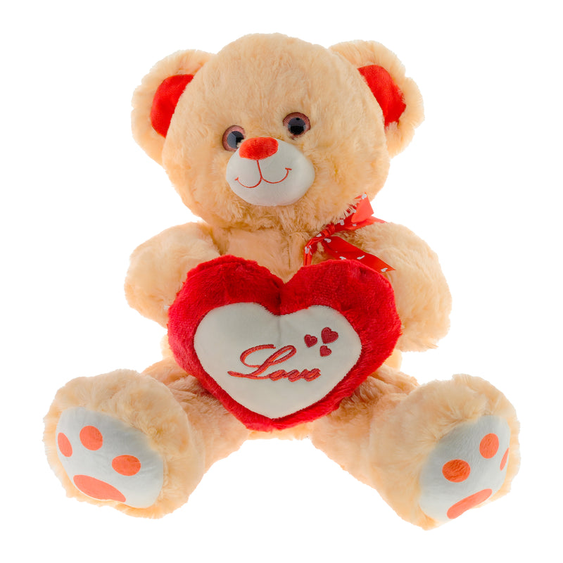 PELUCHE ORSO FELICE CON CUORE 60CM