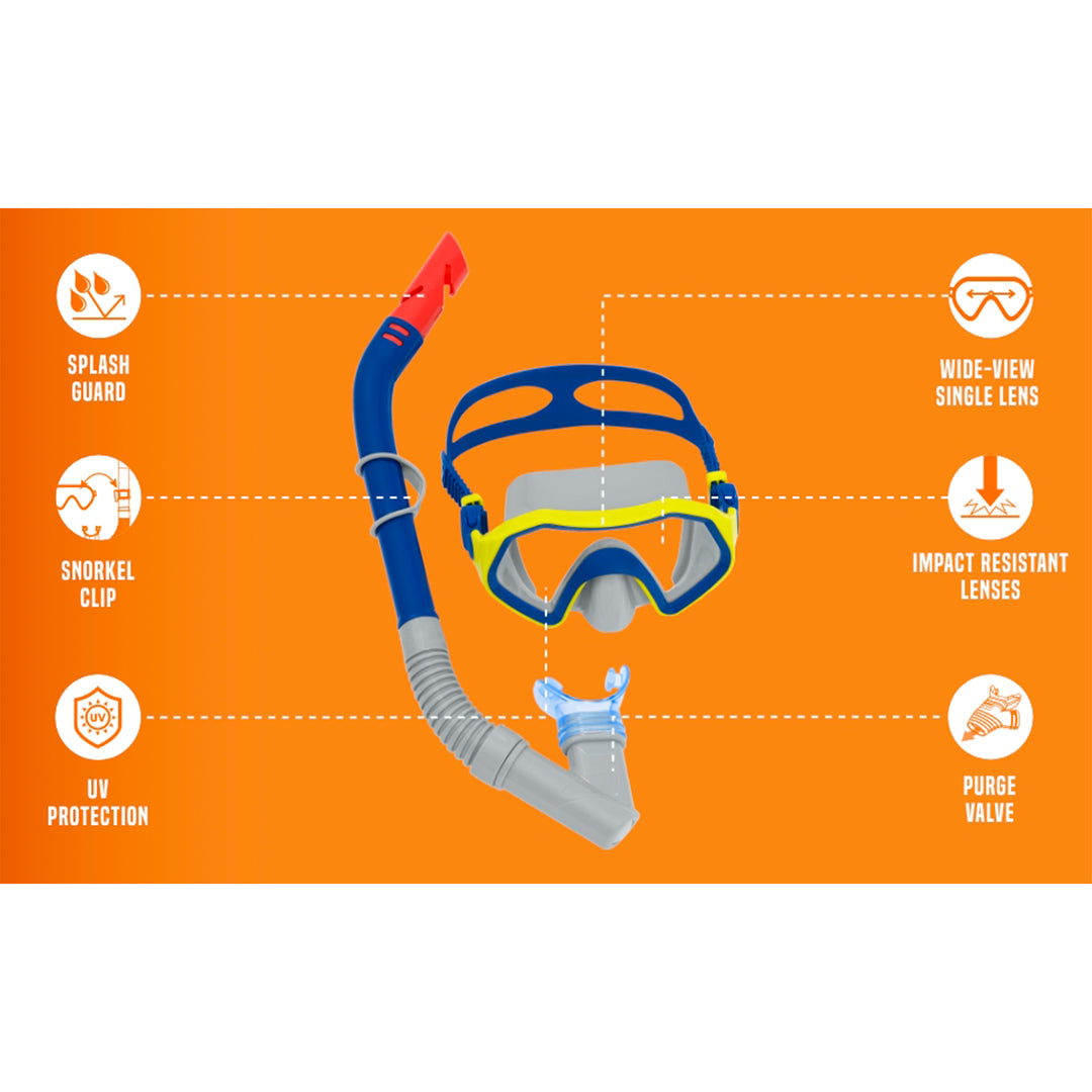 BW25046 SET SNORKELING CON PINNE CRUSADER 7-14 ANNI