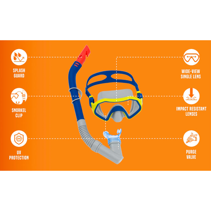 BW25046 SET SNORKELING CON PINNE CRUSADER 7-14 ANNI