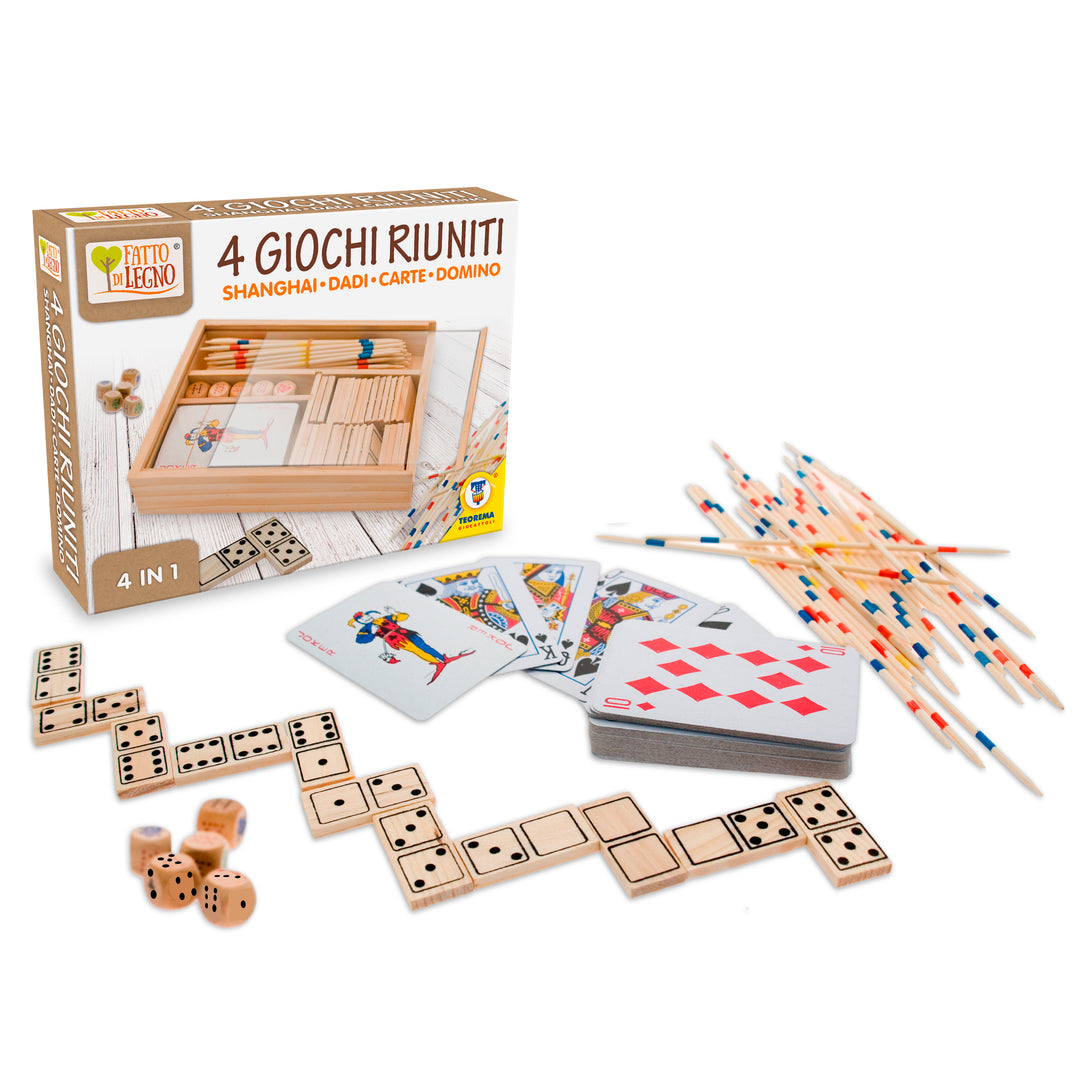 4 GIOCHI RIUNITI IN LEGNO