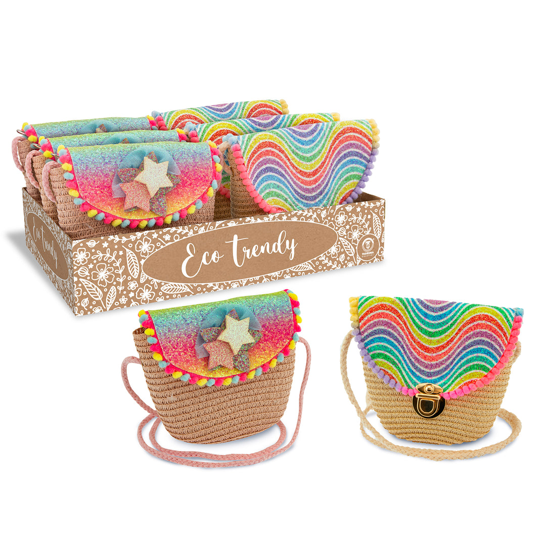 ECO BAG ARCOBALENO CON TRACOLLA