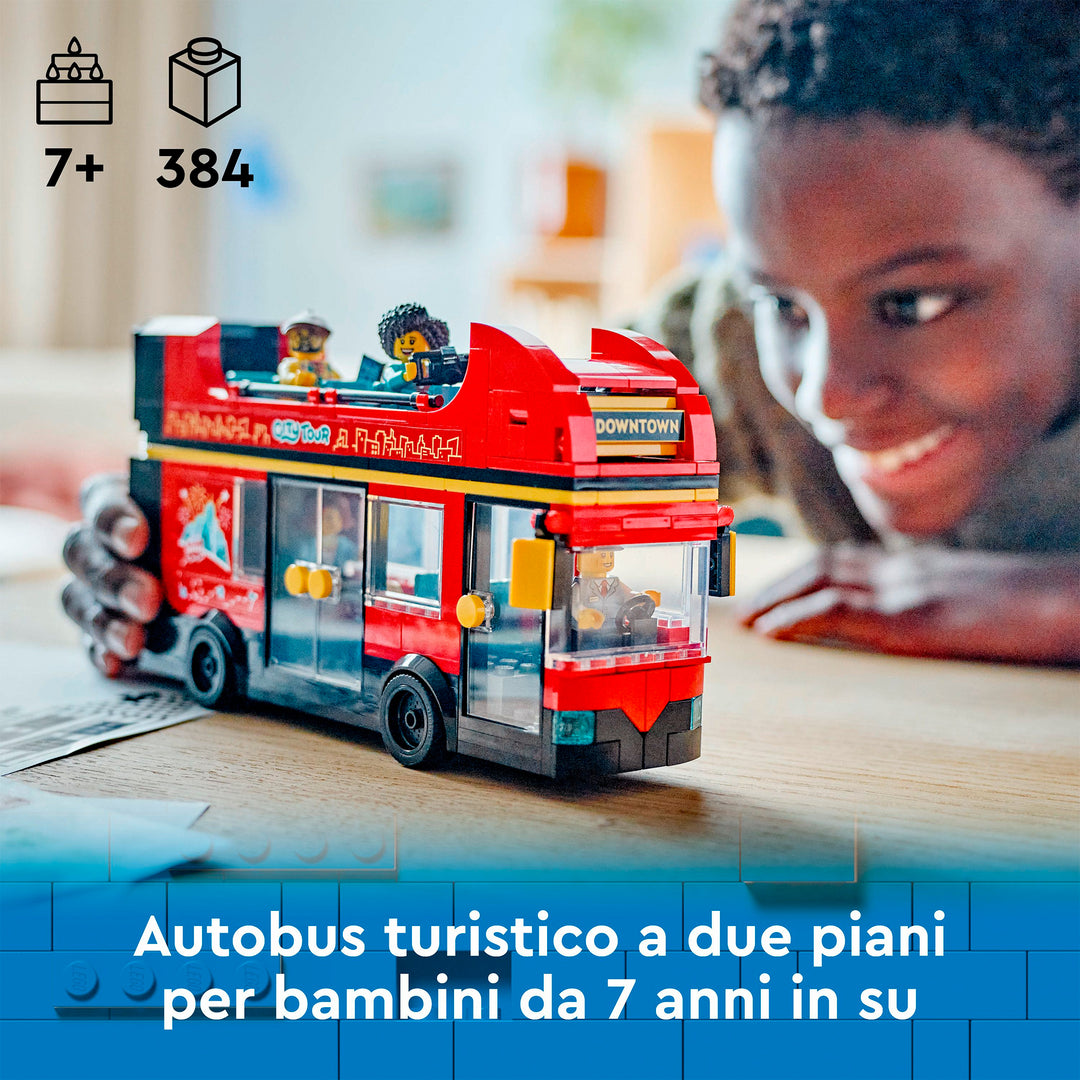 LEGO 60407 AUTOBUS TURISTICO ROSSO A DUE PIANI