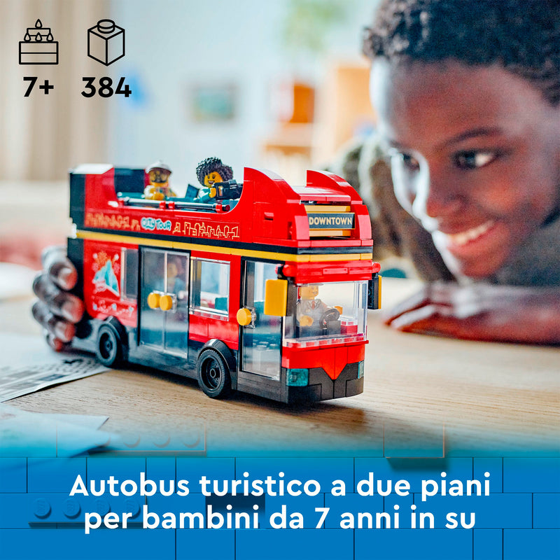 LEGO 60407 CITY AUTOBUS TURISTICO ROSSO A DUE PIANI