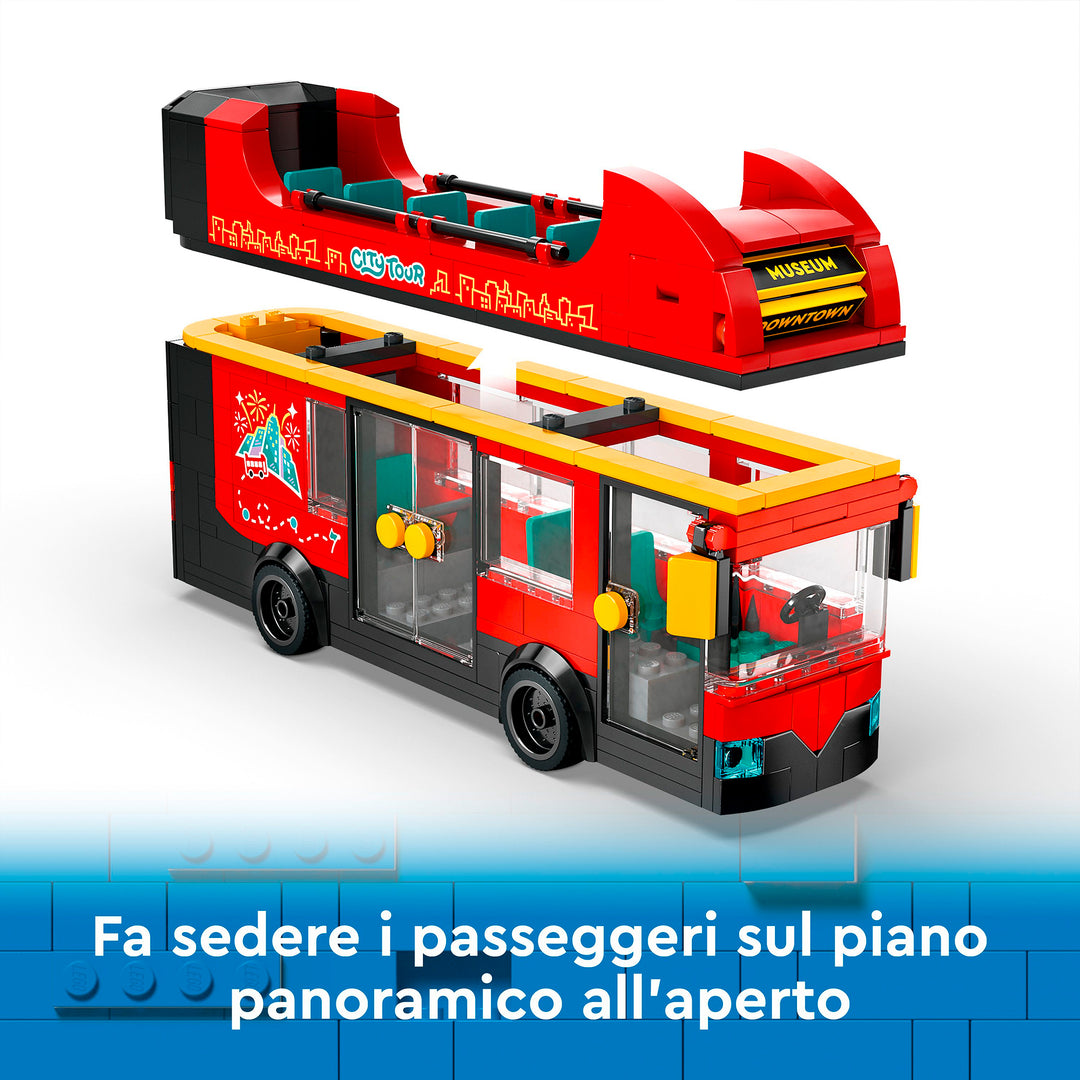 LEGO 60407 AUTOBUS TURISTICO ROSSO A DUE PIANI