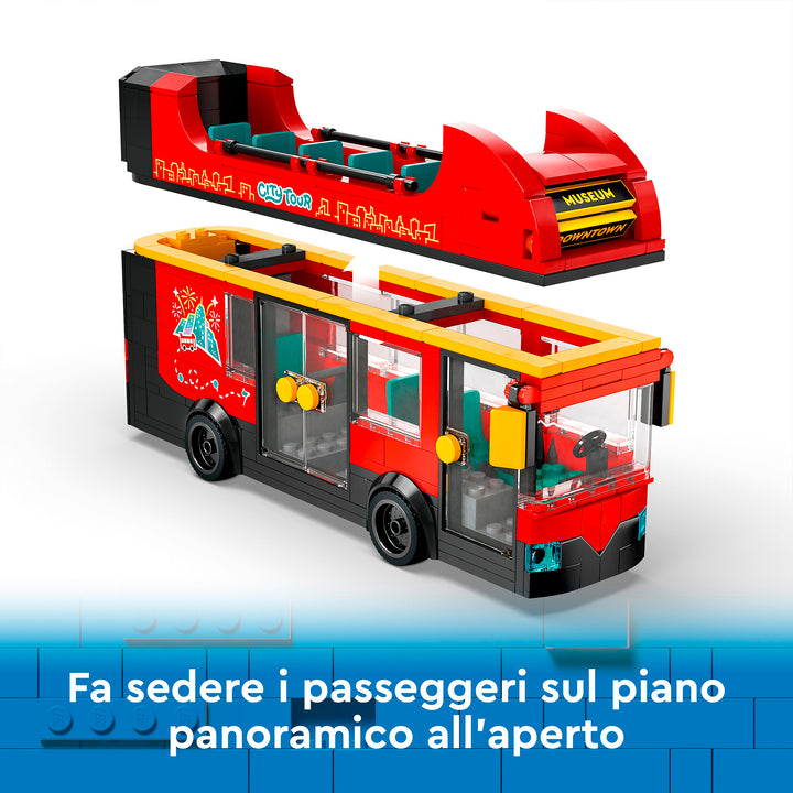 LEGO 60407 AUTOBUS TURISTICO ROSSO A DUE PIANI