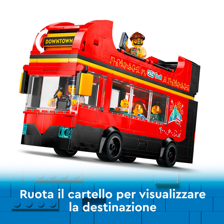 LEGO 60407 AUTOBUS TURISTICO ROSSO A DUE PIANI