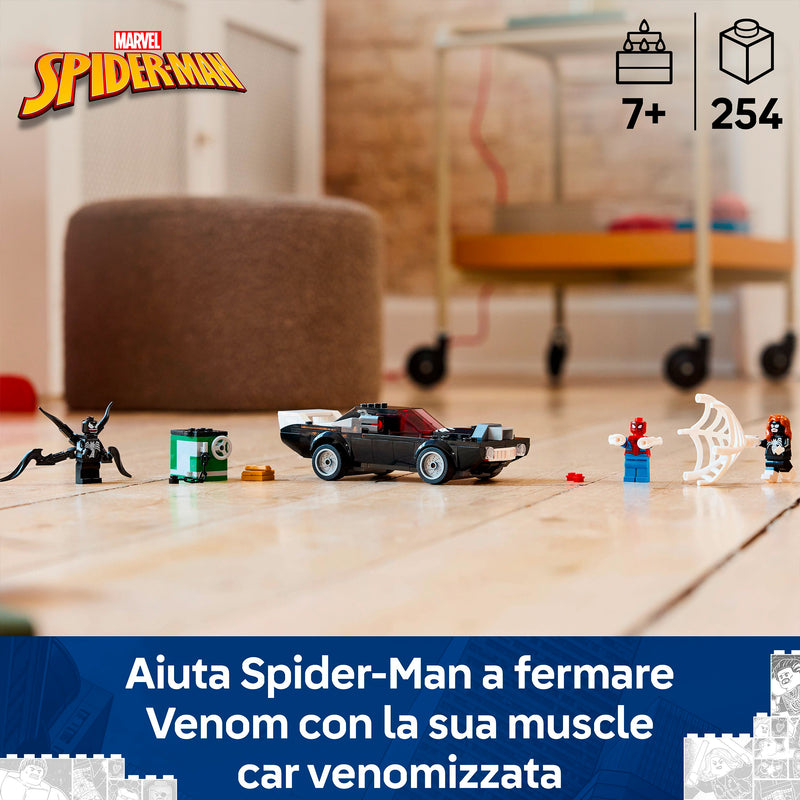 LEGO 76309 SUPER HEROES SPIDERMAN CONTRO MUSCLE CAR DI VENOM