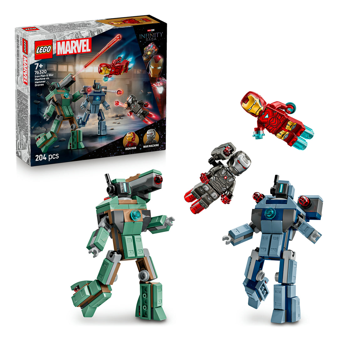 LEGO 76320 IRON MAN E WAR MACHINE CONTRO I DRONI DI HAMMER