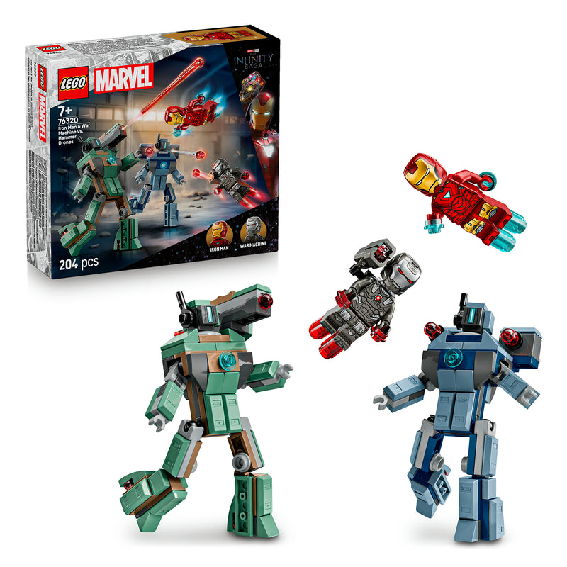 LEGO 76320 IRON MAN E WAR MACHINE CONTRO I DRONI DI HAMMER