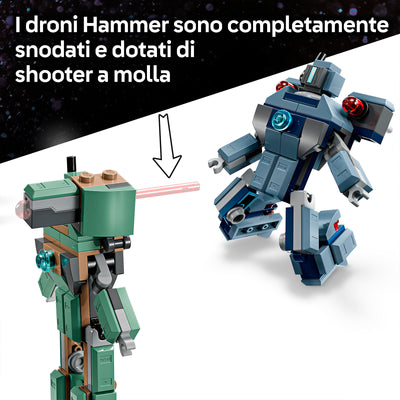 LEGO 76320 IRON MAN E WAR MACHINE CONTRO I DRONI DI HAMMER