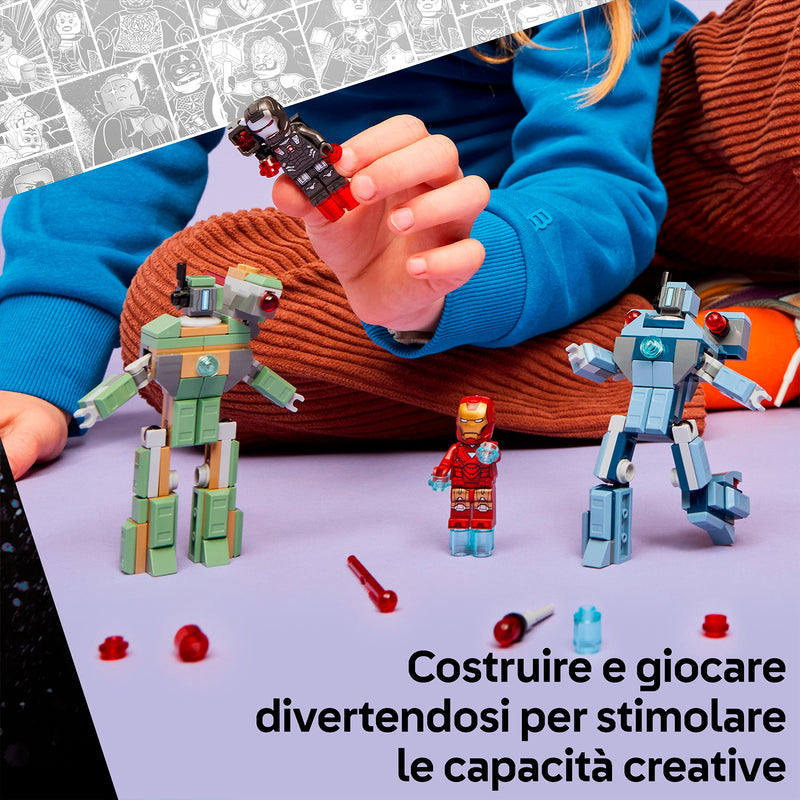 LEGO 76320 IRON MAN E WAR MACHINE CONTRO I DRONI DI HAMMER
