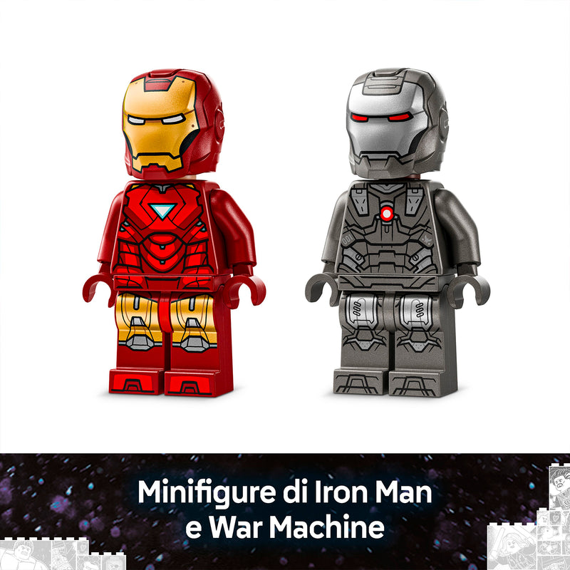 LEGO 76320 IRON MAN E WAR MACHINE CONTRO I DRONI DI HAMMER