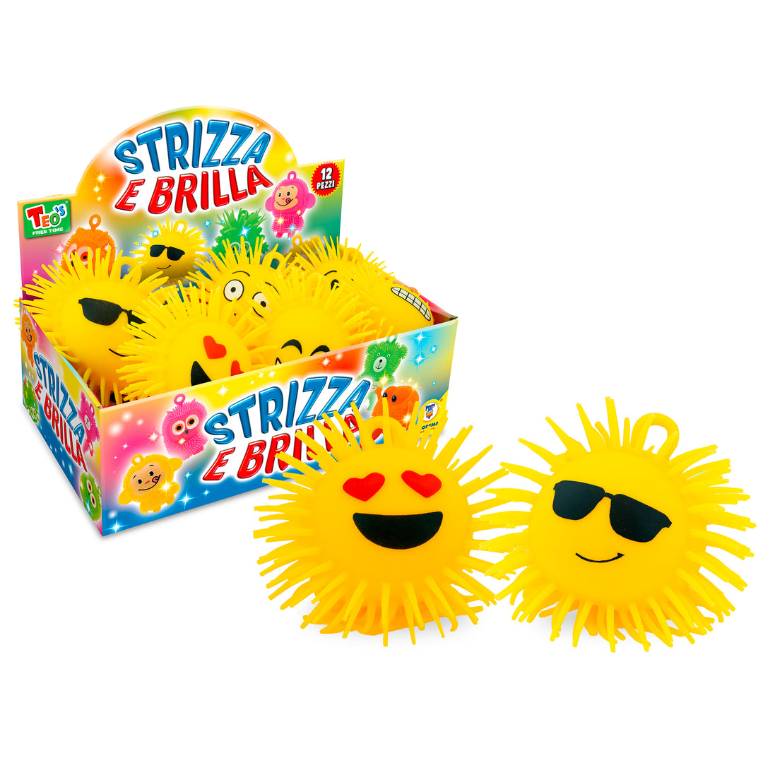 STRIZZA E BRILLA PALLA EMOTICON CON LUCE