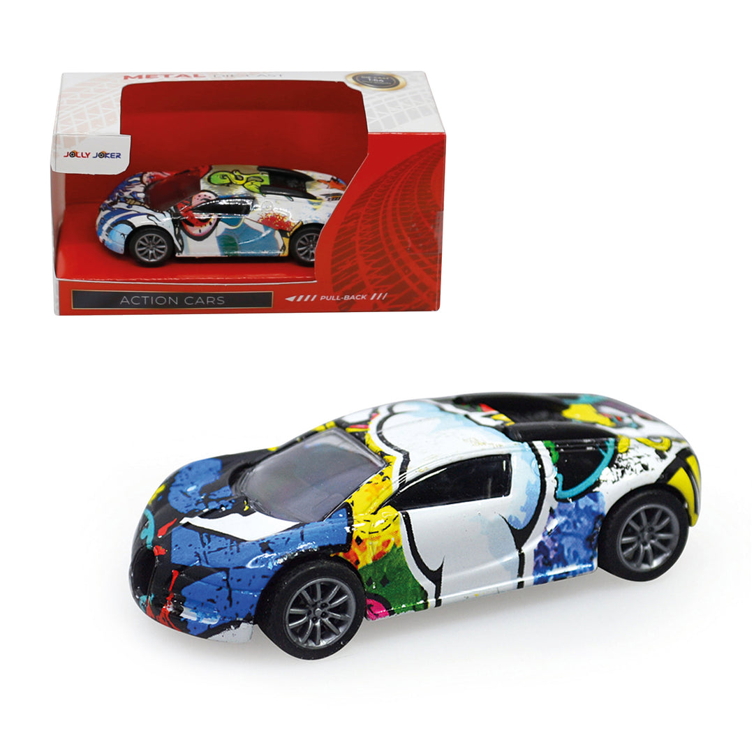 JOLLY JOKER AUTO DA CORSA COLORATA DIE CAST 1:50 A RETROCARICA