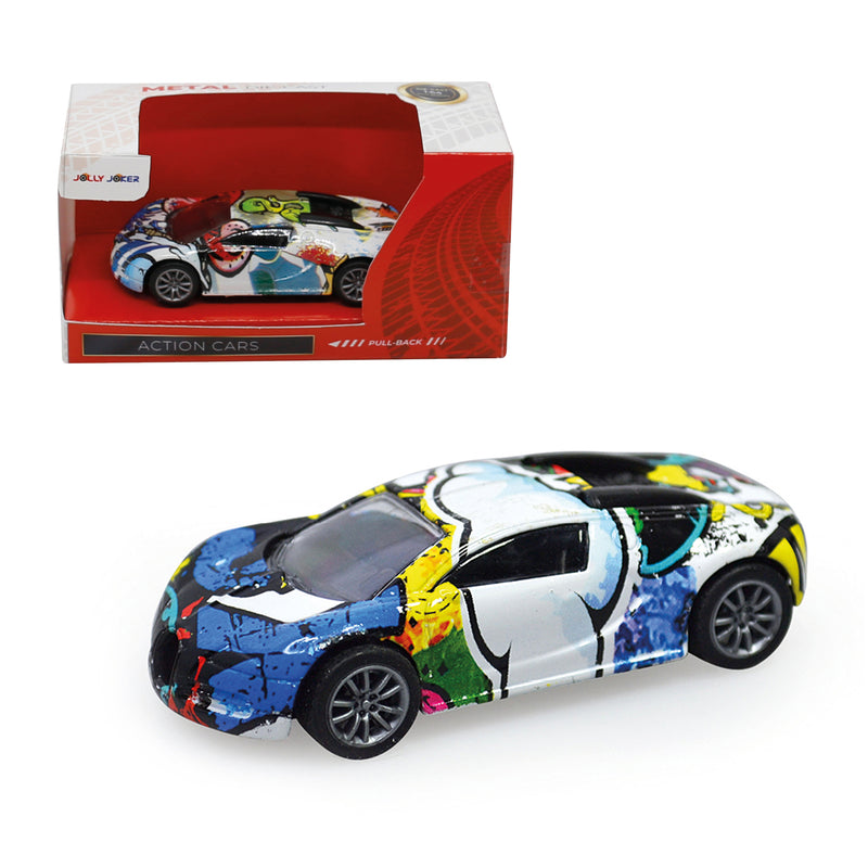 JOLLY JOKER AUTO DA CORSA COLORATA DIE CAST 1:50 A RETROCARICA