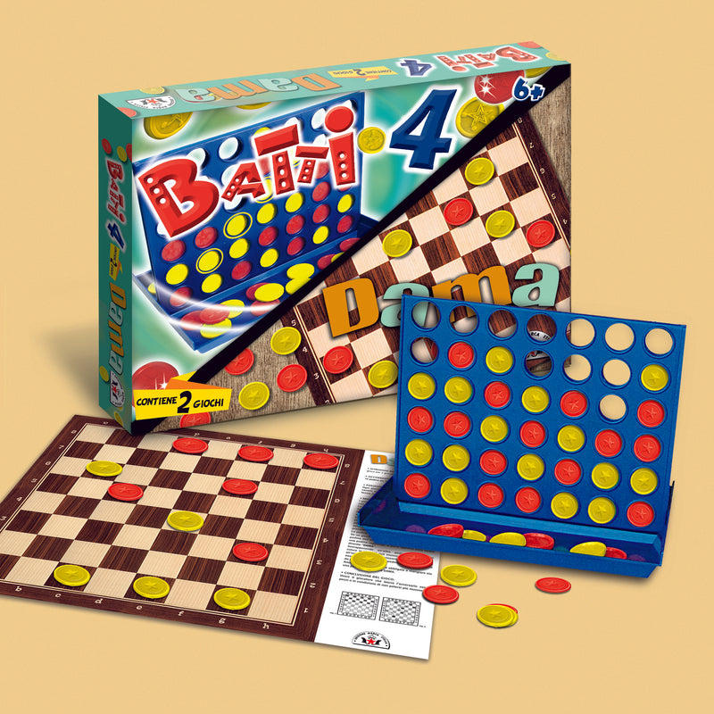 BATTI 4 E DAMA 2 GIOCHI IN 1