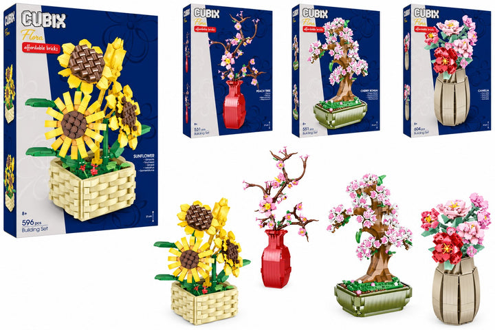 CUBIX COSTRUZIONI FIORI CON VASO