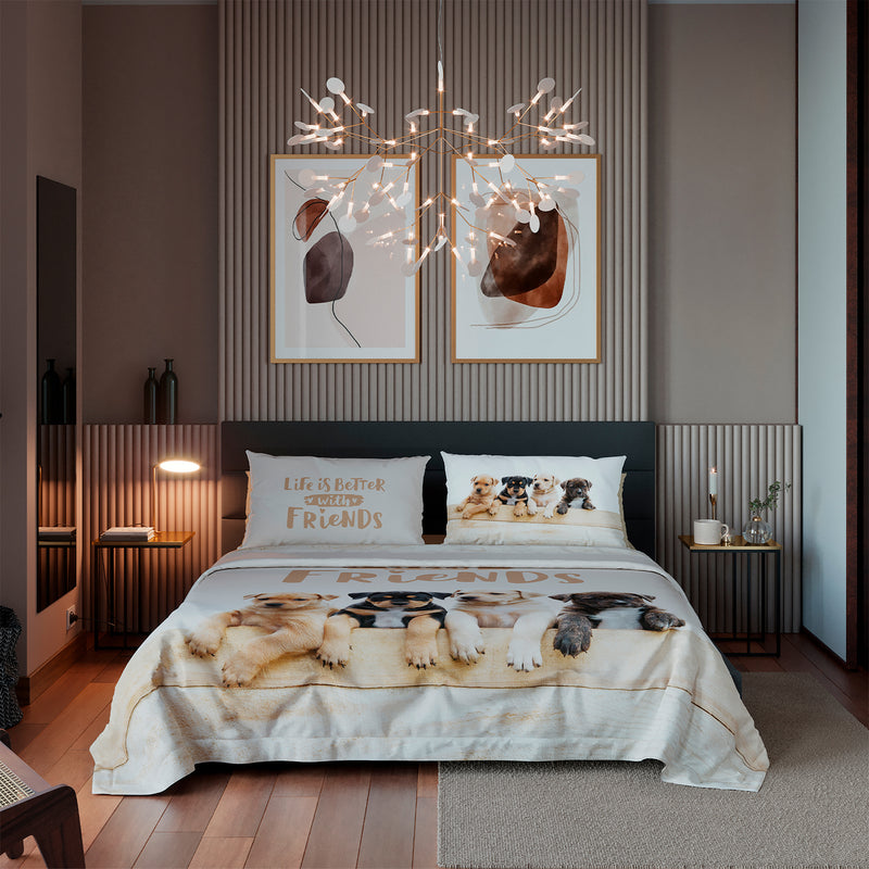 COMPLETO LETTO QUI LA ZAMPA - LIFE IS BETTER