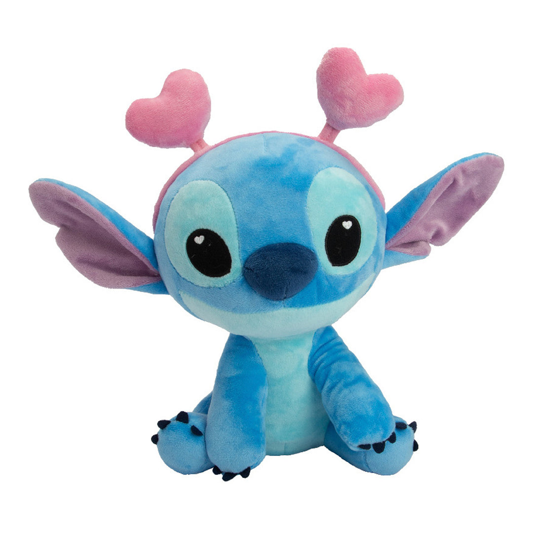 PELUCHE LILO &amp; STITCH - STITCH CON CERCHIETTO CUORICINI 25CM
