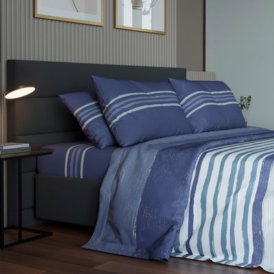 COMPLETO LETTO GENTLEMAN - ONDA BLU