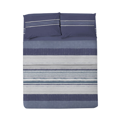 COMPLETO LETTO GENTLEMAN - ONDA BLU