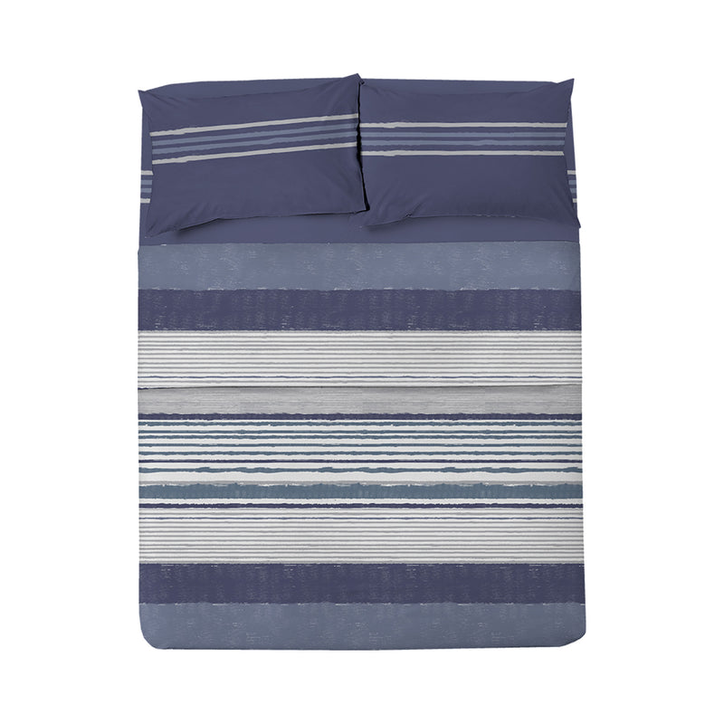 COMPLETO LETTO GENTLEMAN - ONDA BLU