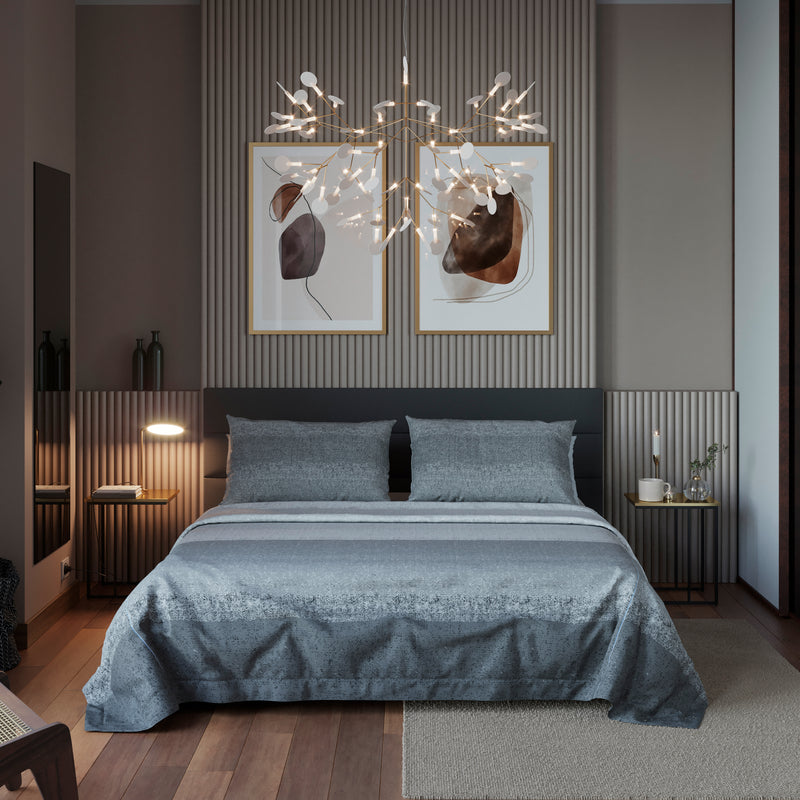 COMPLETO LETTO GENTLEMAN - SFUMATURE DI GRIGIO